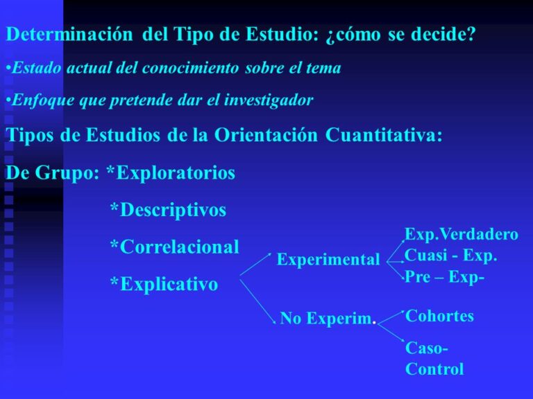 2.7.2 Determinación del tipo de estudio (tipo de investigación)