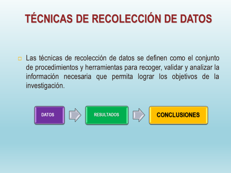 Ejemplo de procedimiento de recolección de datos